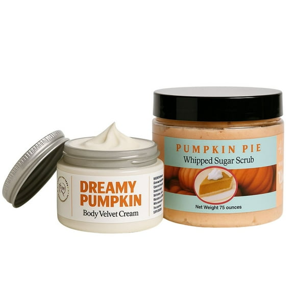 Nature Skin Shop Pumpkin Spice Body Care Gift Set | Scrub & Butter Duo