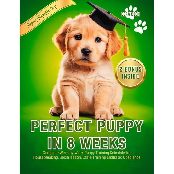 Perfect Puppy in 8 Weeks: Complete Week-by-Week Puppy Training Schedule for Housebreaking, Socialization, Crate Training, (Paperback)