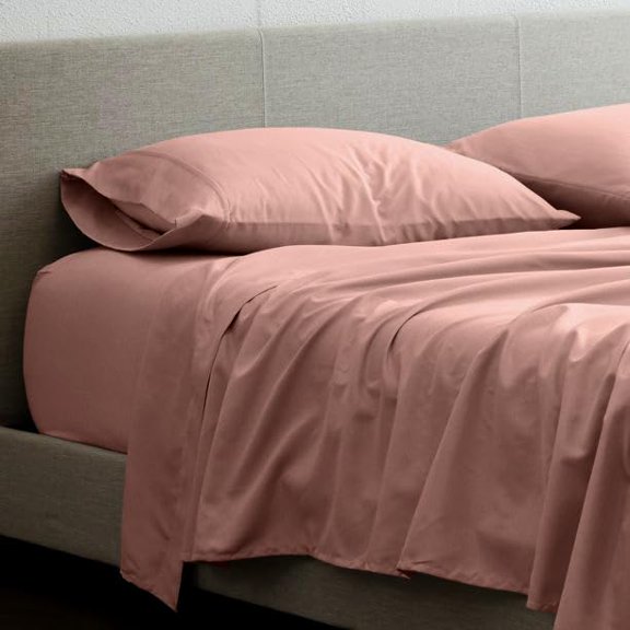Perfect Pure Single Plain Bedsheet With 1 Matching Pillow Cover - Sized 60 X 90 Inches, Peach | Soft Microfiber Ideal For Everyday Use Bedsheet - 300 Thread Count