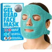 Perfect Remedy Face Ice Pack, Reusable Hot & Cold Ice Face Mask, Gel Compress for Helping with Puffy Eyes and aiding in Conditions of Swelling, Facial Spa Cooli