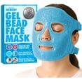 thumbnail image 1 of Perfect Remedy Reusable Hot and Cold Face Ice Pack, Gel Bead Facial Mask with Adjustable Strap, Blue, 1 of 8
