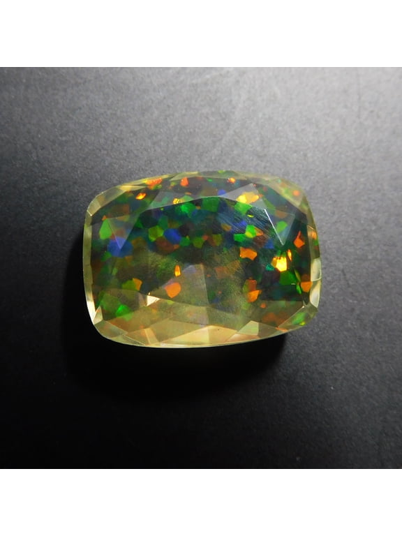 Perfect Ring Size Cushion Cut Natural Doublet Opal 14.55 Ct Gemstone CERTIFIED