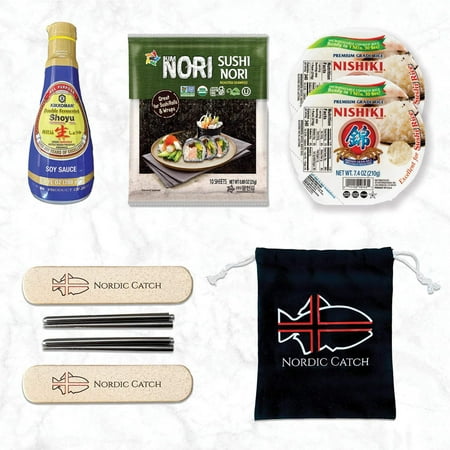 Perfect Salmon Nigiri Sushi Kit for 2 - Icelandic Salmon (11oz Fillet)