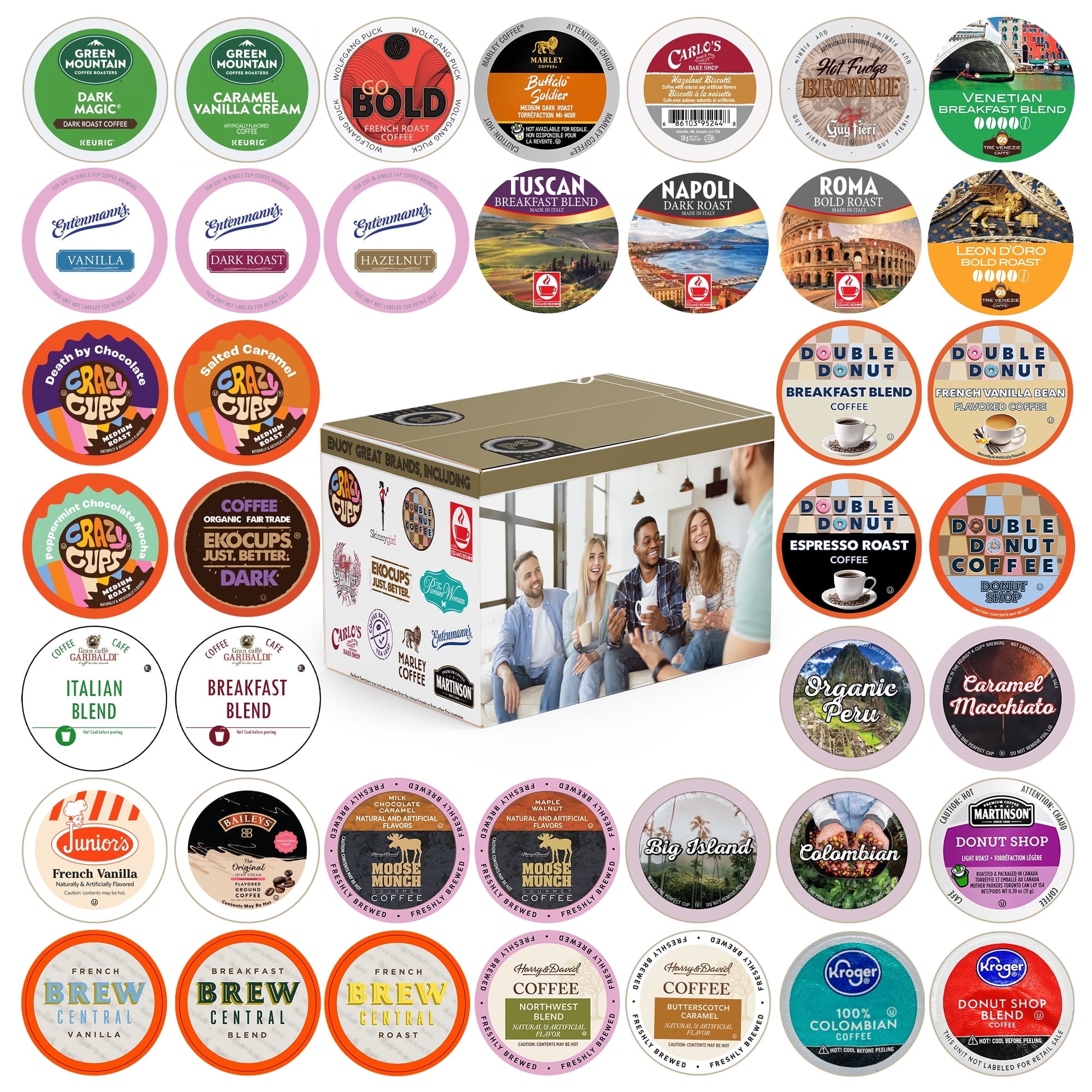 Perfect Samplers Coffee Pods Variety Pack, 40 Count for Keurig K Cups ...