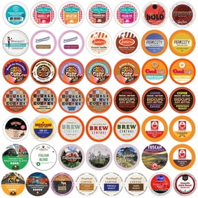 Perfect Samplers Coffee Pods Variety Pack, 50 Count Premium Flavored K-Cup Pods, 100% Arabica Medium to Dark Roast for Keurig Machines