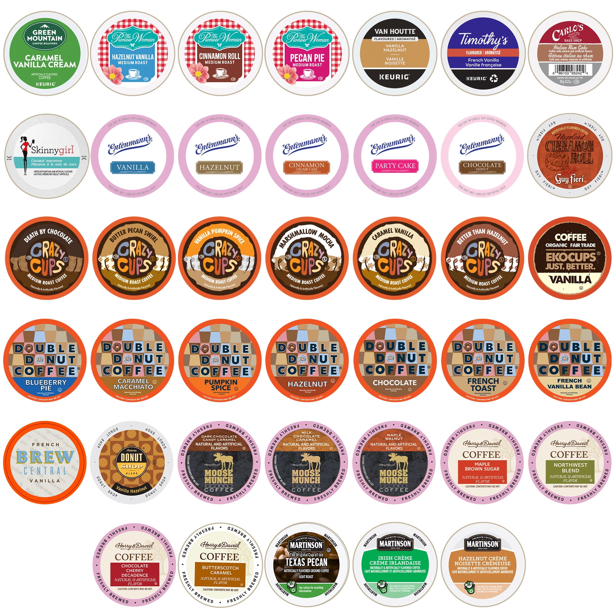 Perfect Samplers Flavored Coffee Pods Variety Pack, 40 Count for Keurig ...