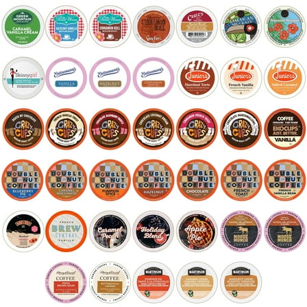 Perfect Samplers Flavored Coffee Pods Variety Pack, 40 Count for Keurig K Cup Brewers