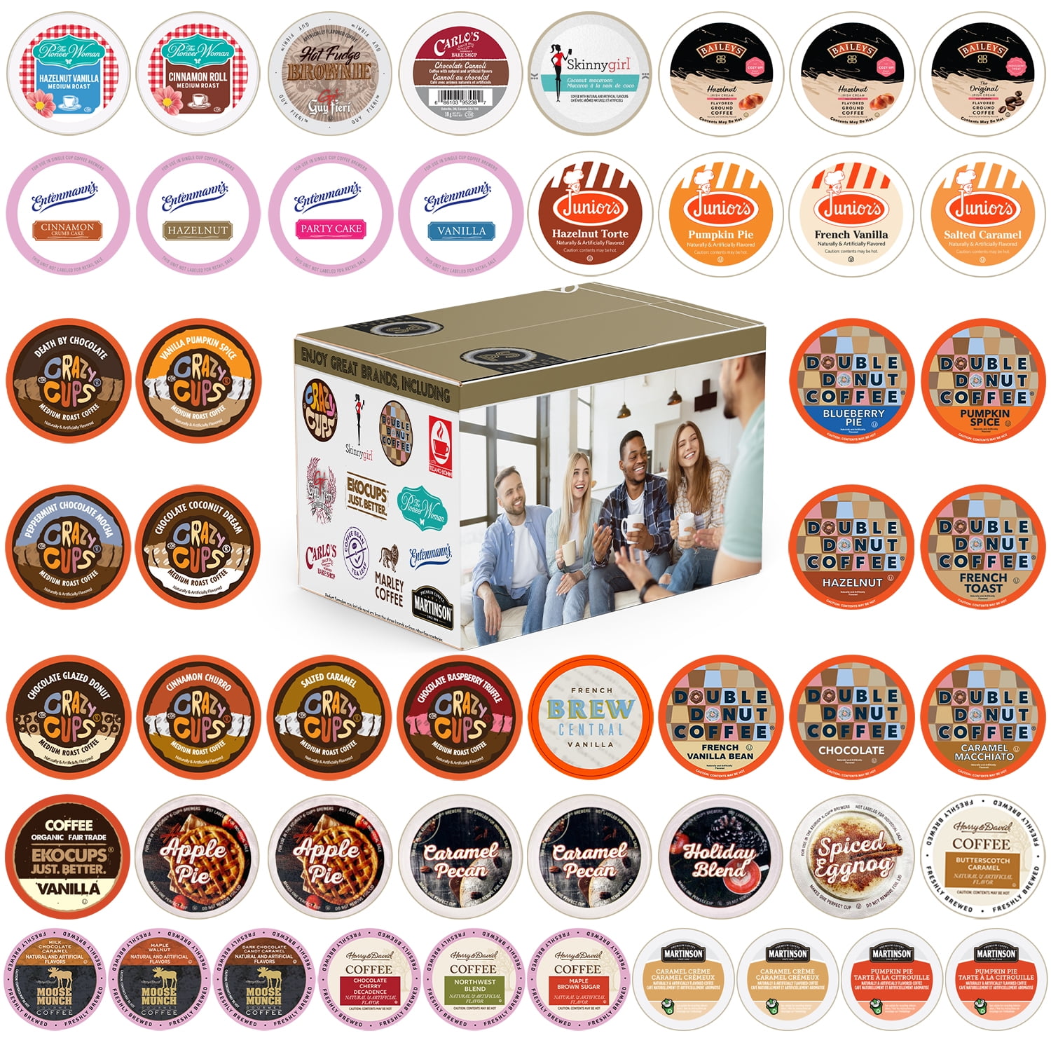 Perfect Samplers K Cups Flavored Coffee Pods Mix 50 Count Variety Pack for Keurig Brewers Walmart