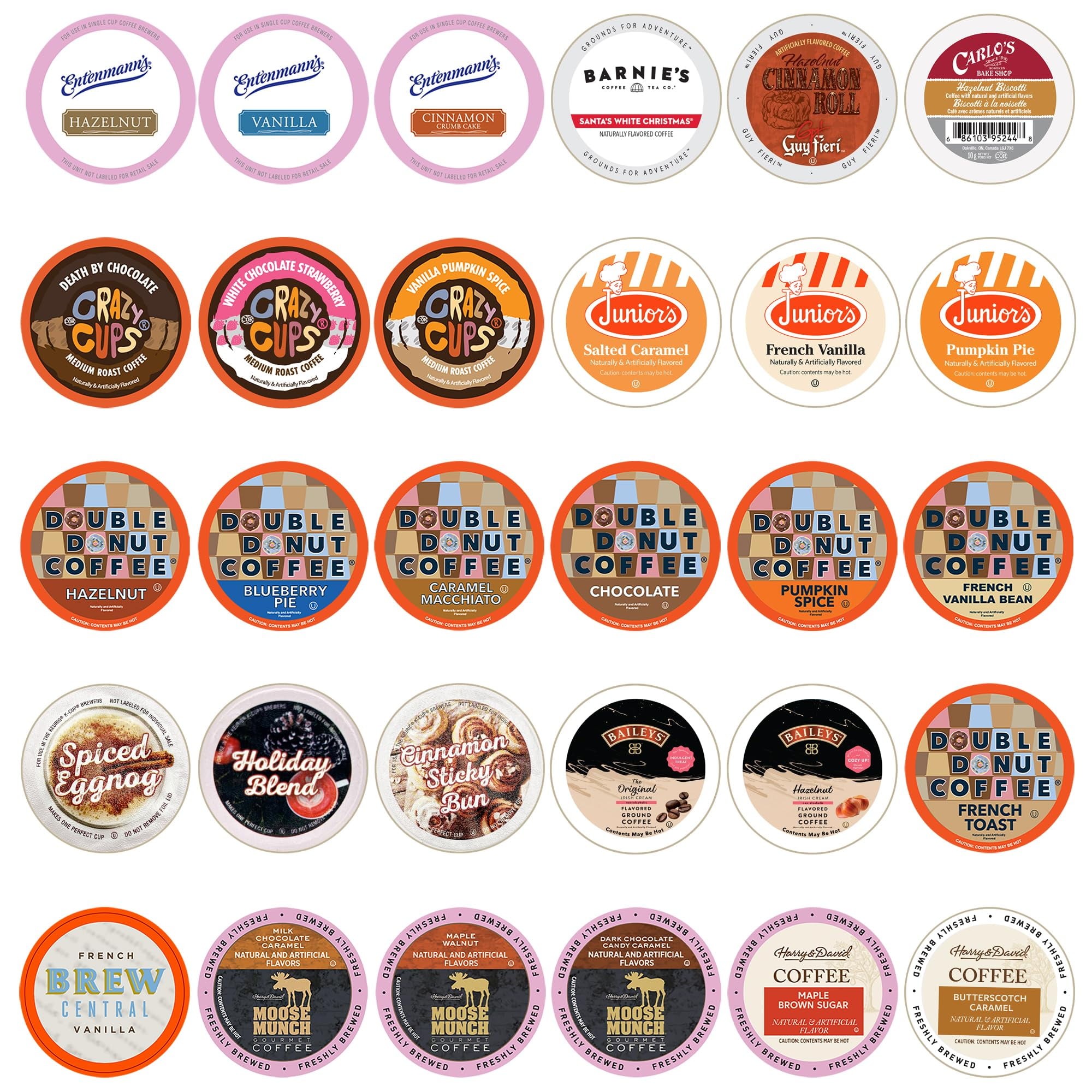 Perfect Samplers Flavored Coffee Variety Sampler Pack, Assorted Flavors