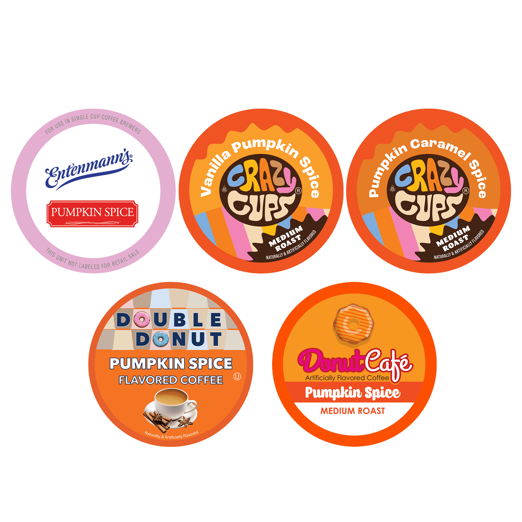 Perfect Samplers Hazelnut Coffee Pods Variety Pack, Medium Roast Coffee for Keurig K Cups Machines, Assorted Hazelnut Coffee Pods Sampler, 30 Count