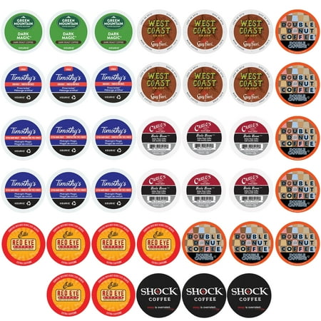 Perfect Samplers High Caffeine Coffee Pod Variety Pack, 40 Count for Keurig K Cup Machines