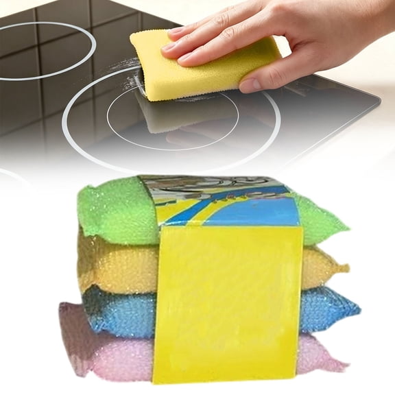 Perfect Scour 12 Pack Scrub Sponges for Kitchen - Multipurpose Non-Scratch Sponge with Heavy Duty Scouring Power - Soft and Fast Cleaning Scrubber for Cleaning Dishes,Pans,Pots and Hard Stains