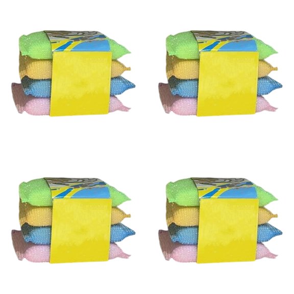 Perfect Scour 16 Pack Scrub Sponges for Kitchen - Multipurpose Non-Scratch Sponge with Heavy Duty Scouring Power - Soft and Fast Cleaning Scrubber for Cleaning Dishes,Pans,Pots and Hard Stains