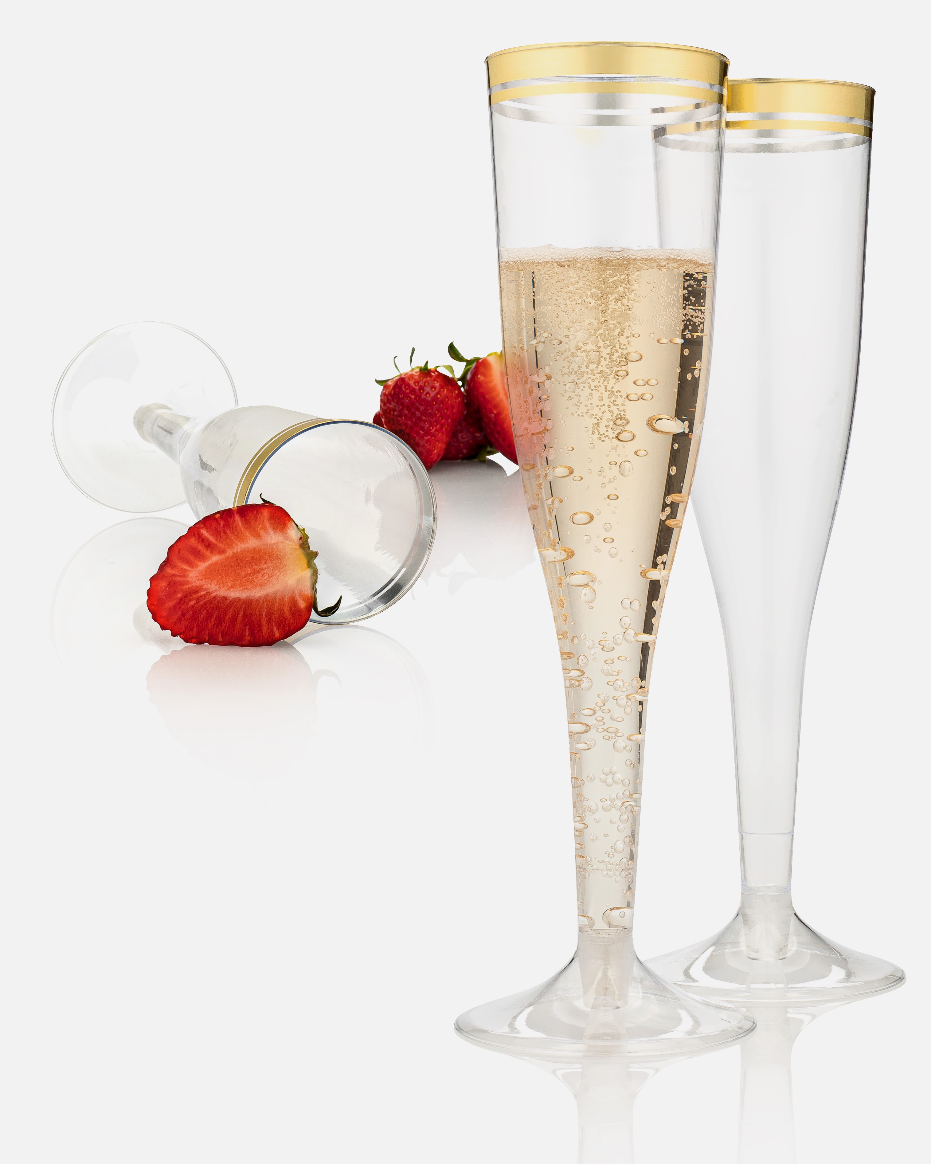 Perfect Settings Tableware 36 Pack Clear Plastic Disposable Champagne