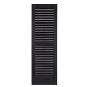 MISTER MXYZPTLK Perfect Shutters IL501535002 Premier Louver Exterior Decorative Shutter, Black - 15 x 35 in.