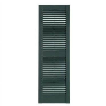 Perfect Shutters IL501539331 Premier Louver Exterior Decorative Shutter, Heritage Green - 15 x 39 in.