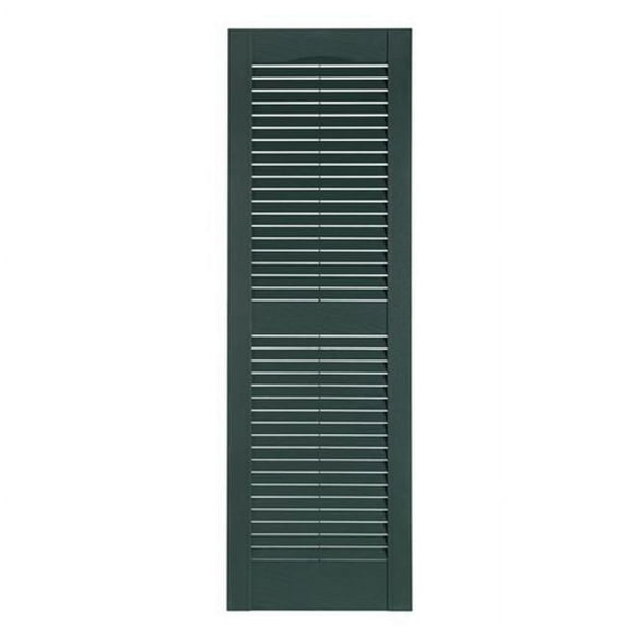 Perfect Shutters IL501539331 Premier Louver Exterior Decorative Shutter, Heritage Green - 15 x 39 in.