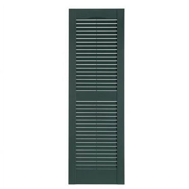 Perfect Shutters IL501543331 Premier Louver Exterior Decorative Shutter, Heritage Green - 15 x 43 in.
