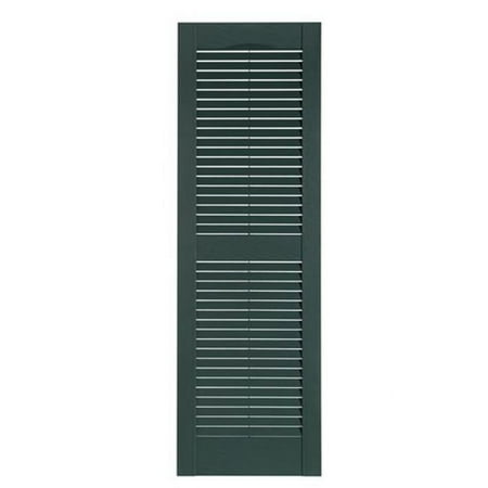 Perfect Shutters IL501543331 Premier Louver Exterior Decorative Shutter, Heritage Green - 15 x 43 in.