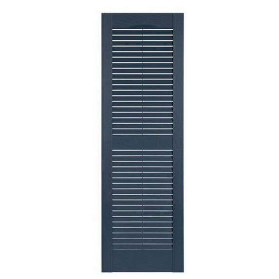 Perfect Shutters IL501551004 Premier Louver Exterior Decorative Shutter, Bedford Blue - 15 x 51 in.