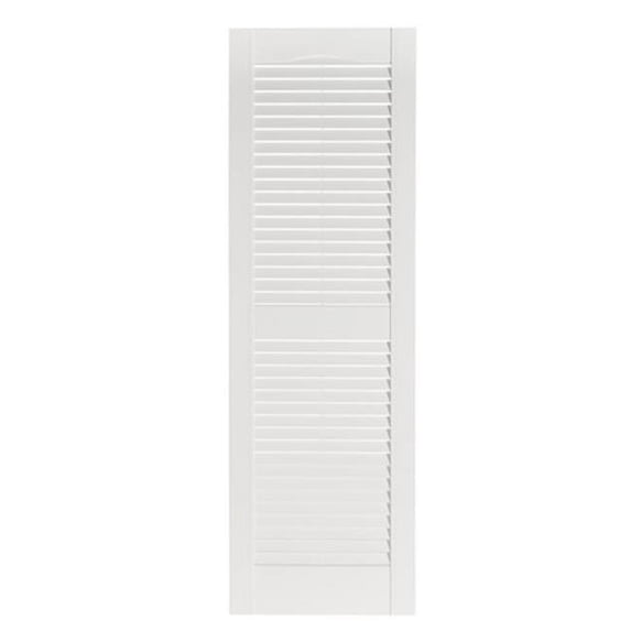 Perfect Shutters IL501555049 Premier Louver Exterior Decorative Shutter, Paintable - 15 x 55 in.