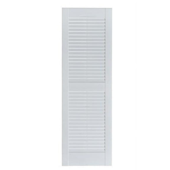 Perfect Shutters IL501559049 Premier Louver Exterior Decorative Shutter, Paintable - 15 x 59 in.