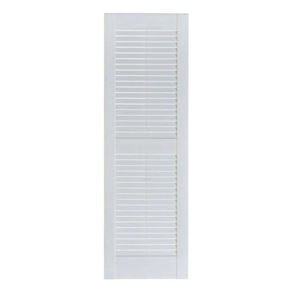 Perfect Shutters IL501559049 Premier Louver Exterior Decorative Shutter, Paintable - 15 x 59 in.