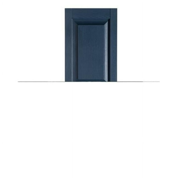 Perfect Shutters IR521555004 Premier Raised Panel Exterior Decorative Shutters Bedford Blue - 15 x 55 in