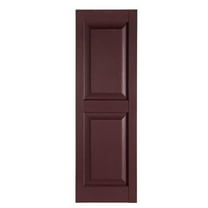 Perfect Shutters IR521571260 Premier Raised Panel Exterior Decorative Shutters, Burgundy - 15 x 71 in.