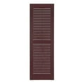 thumbnail image 1 of Perfect Shutters IL501555260 Premier Louver Exterior Decorative Shutter, Burgundy - 15 x 55 in., 1 of 7