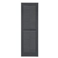 thumbnail image 1 of Perfect Shutters Premier Louver Exterior Decorative Shutter, Dark Gray - 15 x 63 in., 1 of 7