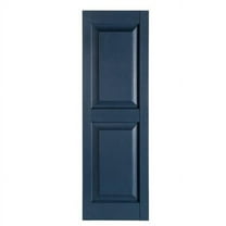 Perfect Shutters Premier Raised Panel Exterior Decorative Shutters, Bedford Blue - 15 x 39 in.