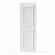 Perfect Shutters Premier Raised Panel Exterior Decorative Shutters, White - 15 x 67 in.