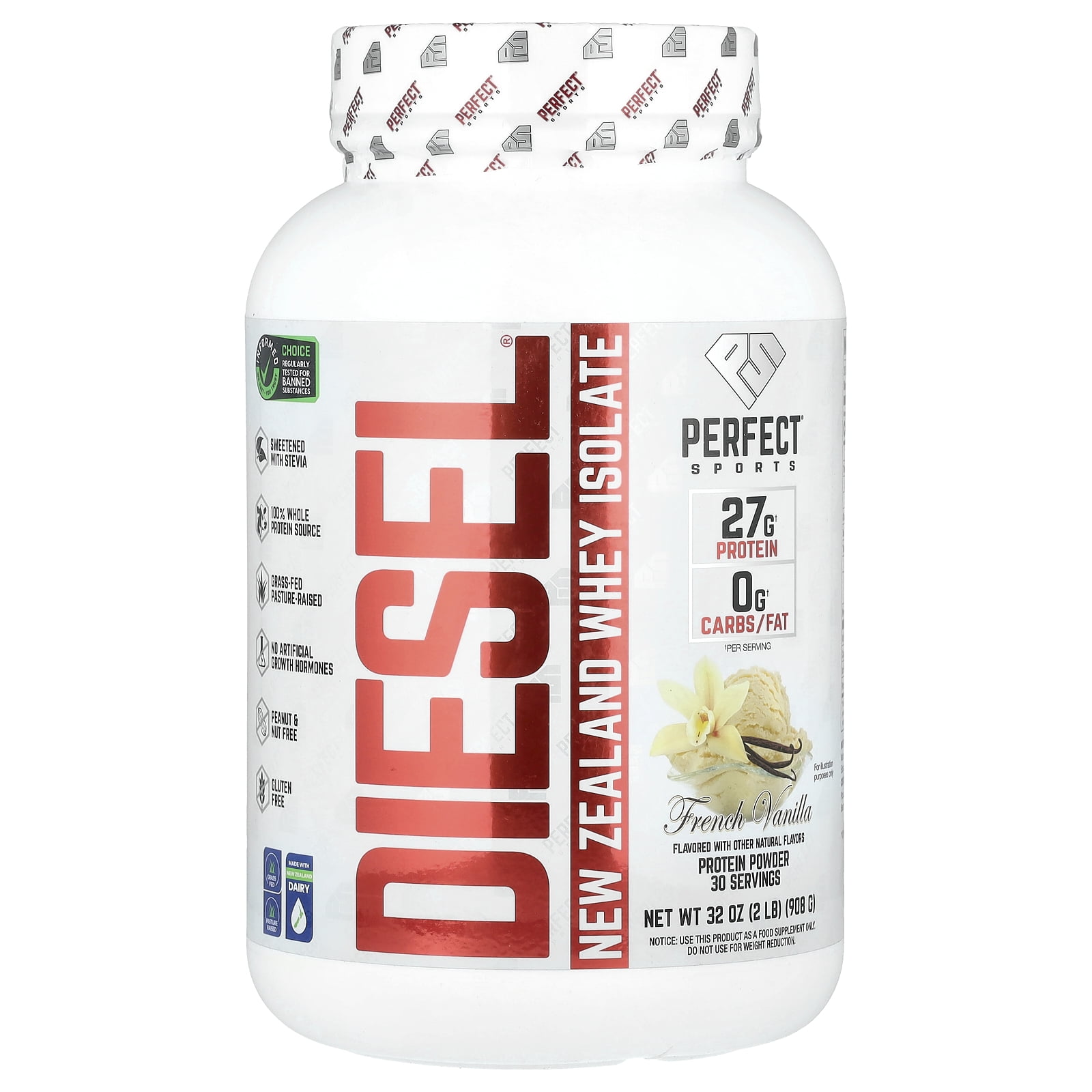 Perfect Sports Diesel Protein Powder, Muscle Building Drink Mix