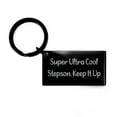 thumbnail image 1 of Perfect Stepson Keychain, Super Ultra Cool Stepson. Keep It Up, Present For Son, Cool Gifts From Dad, Stepson gift ideas for birthday, Stepson gift ideas for Christmas, Gift ideas for stepson from, 1 of 1