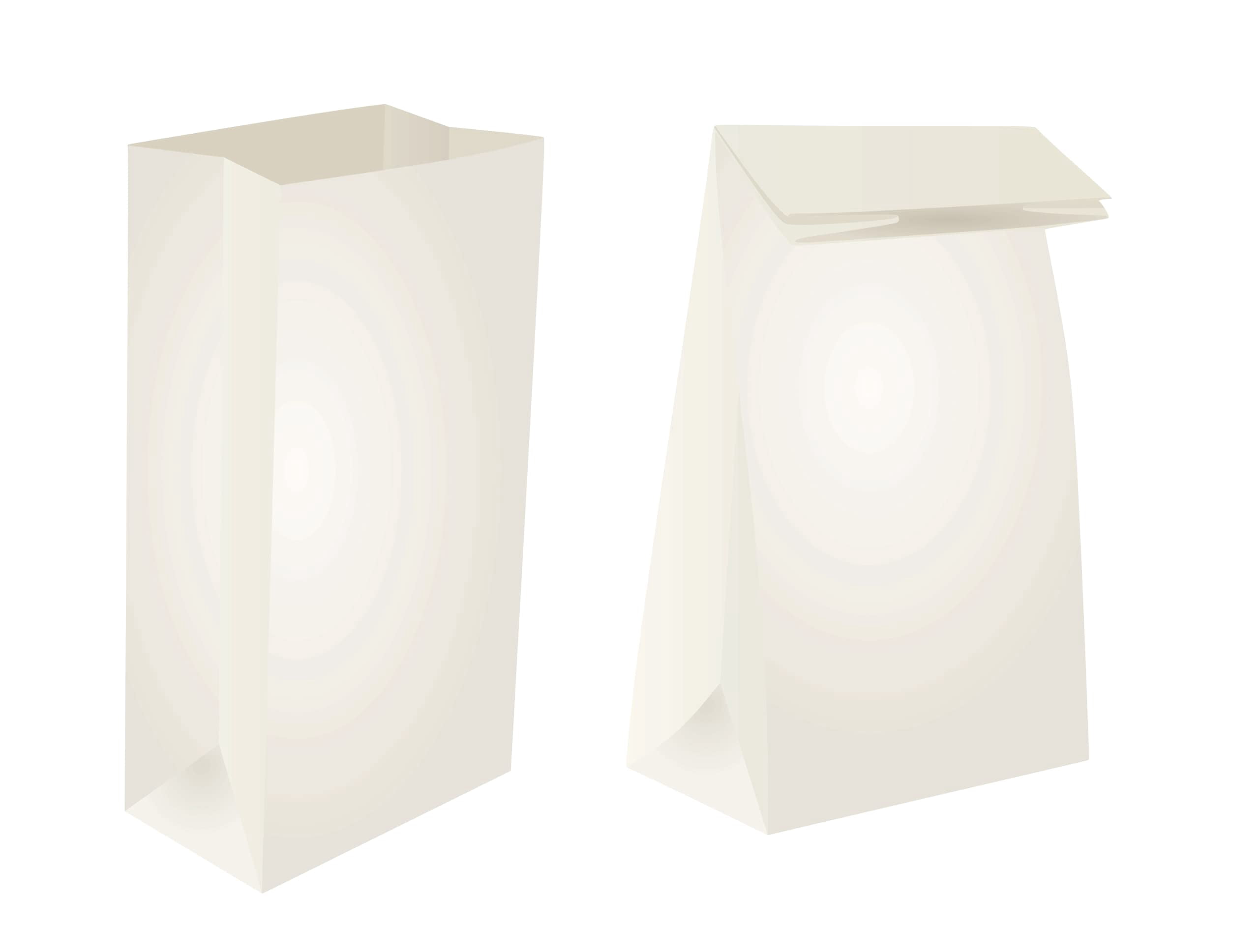 125-Pack Kraft White Paper Bags - 4lb Lunch Bags For Bakeries, Delis & Grocery Stores