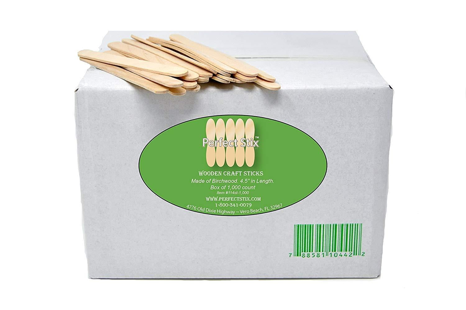 Colored Wood Craft Sticks, 4.5 x 0.38, Assorted, 1,000/Box - The Sheridan  Commercial Co.
