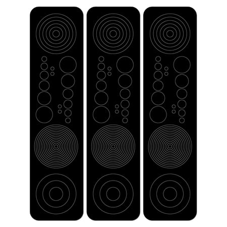 Perfect Strike Archery Circles and Dots Decals for Scope Lenses. For Practice or Competition. Adhesive backed vinyl decals. (Black)