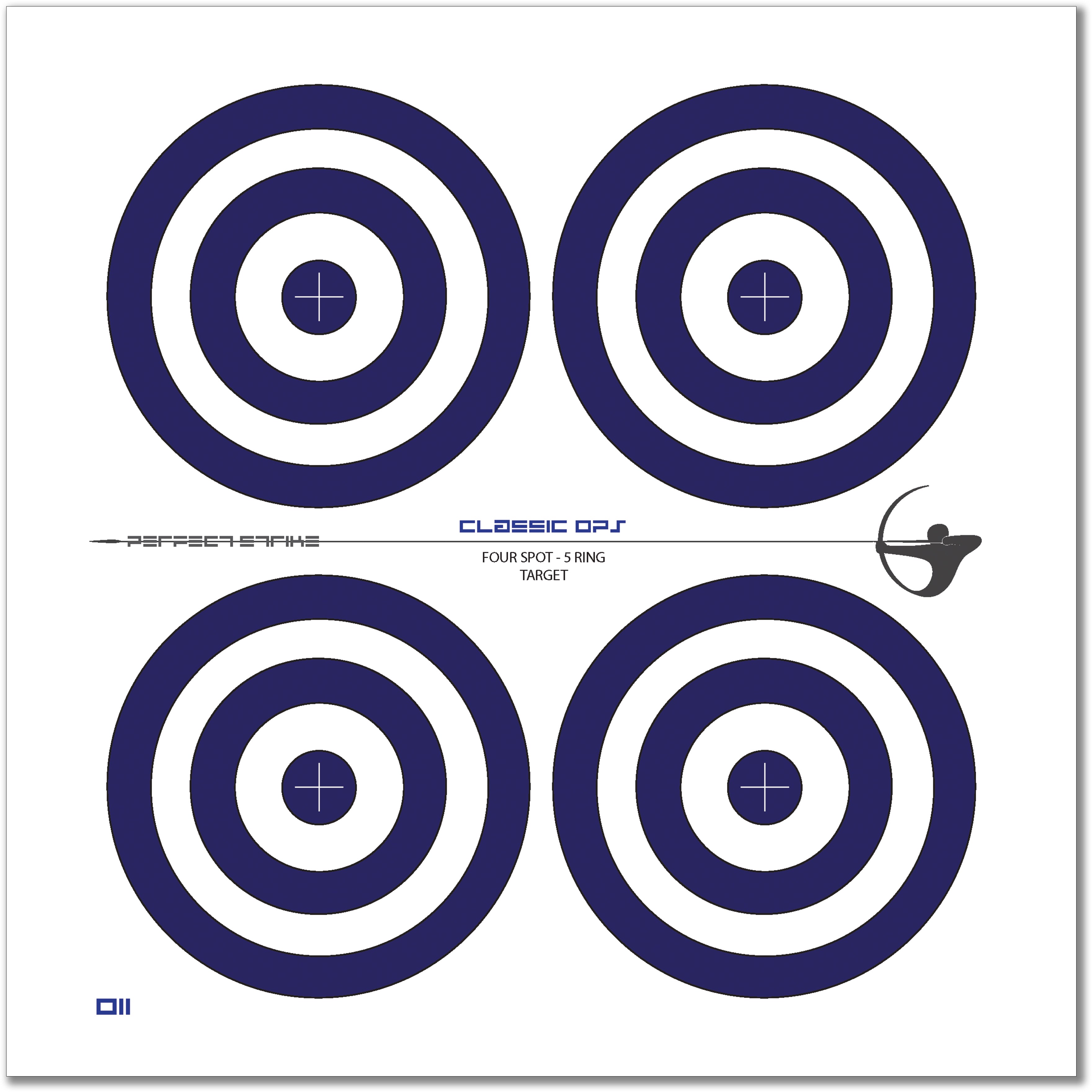 4 Point Target Perfect Strike Archery TARGETS. Classic OPS 011. Four Spot Targets. (12 ...