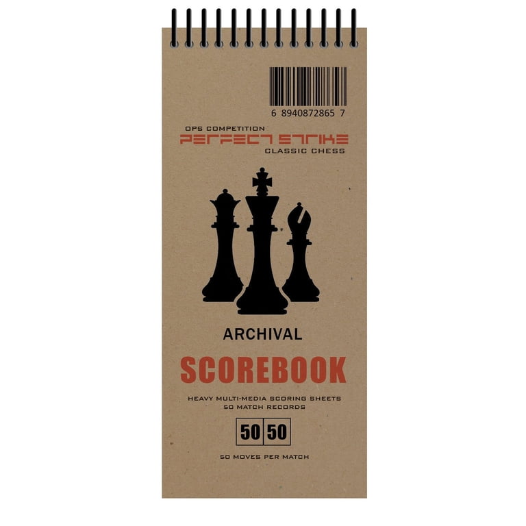 Perfect Strike Chess SCOREBOOK With Rules And Scoring Instructions Heavy Duty Practice And Competition 5 5 X 8 5 Ls 50 60