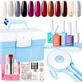 thumbnail image 1 of Perfect Summer Gel Nail Polish Starter Kit with 36W UV Light, 12 Colors Glitter Red Grey Gel Polish with Top and Base Coat, Soak Off Gel Polish Kit with UV Nail Lamp, UV Nail Gel Gift for Women, 1 of 8