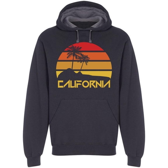 Perfect Sunset In California Hoodie Men -Image by Shutterstock, Male XX-Large