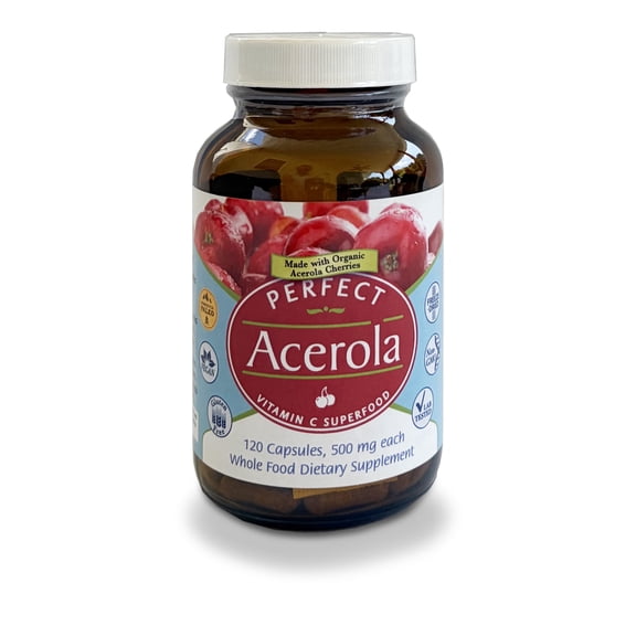 Perfect Supplements Acerola Capsules Vitamin C Superfood 120 Capsules