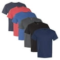 thumbnail image 1 of Perfect-T Triblend Bulk T-Shirt, 60/30/10 Polyester/US Cotton/Rayon Assorted Short Sleeve Crewneck Tees (Dark Color 6 Pack, L), 1 of 7