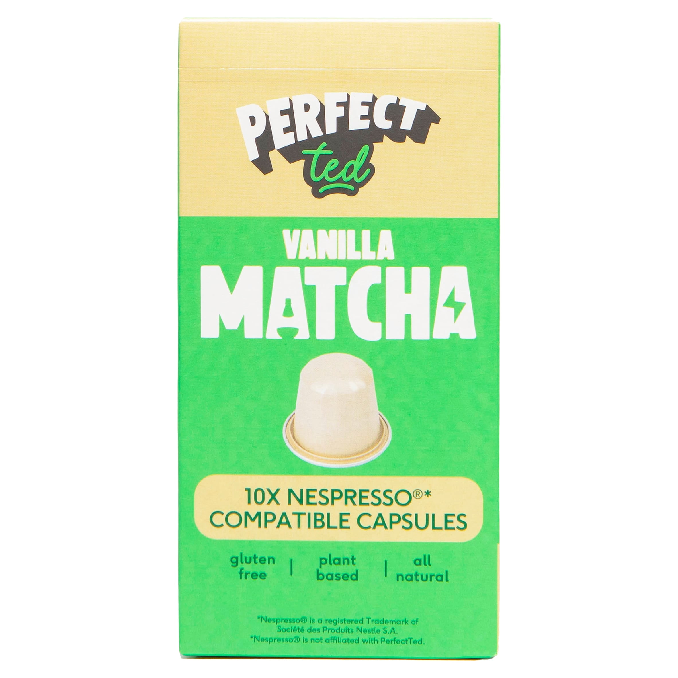 Perfect Ted Vanilla Matcha Nespresso Capsules 10x5g, Imported from Britain
