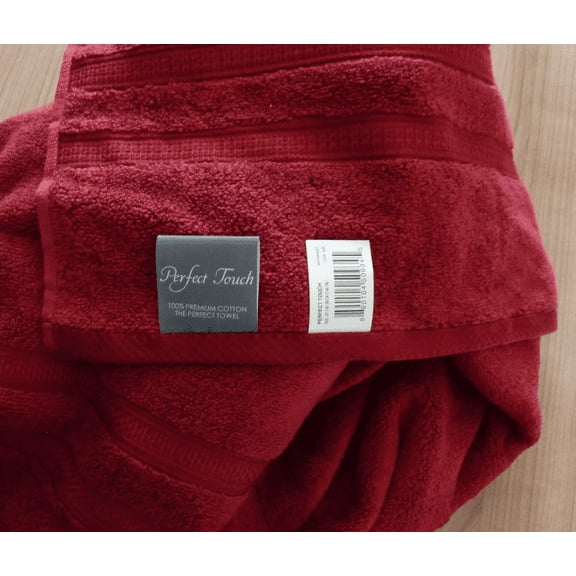 Perfect Touch Bath Sheet 35" x 66" Ruby Color, Set of Two
