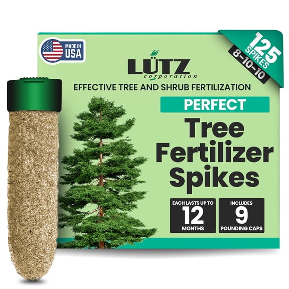 Perfect Tree Fertilizer Spikes, Plant Food Spikes for Tree & Shrubs - Easy Application, Treats Common Deficiencies - Nitrogen, Phosphate, Potash, Sulfur, Iron, Manganese - Pack of 125