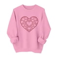 thumbnail image 1 of Perfect Valentine's Gift - Red Cozy Pullover Hoodie with Cute White Hearts for Girlfriend Vermilion XL, 1 of 3