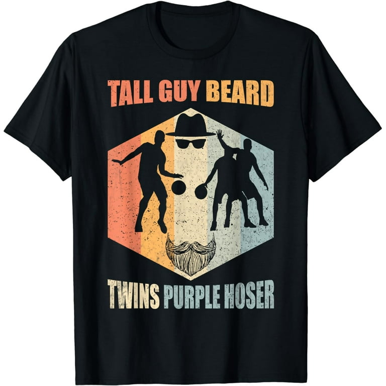 Tall Guy Beard Twins Purple Hoser Vintage T Shirt