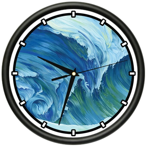 Perfect Wave Design Wall Clock | Precision Quartz Movement | Décor For School Class Office Bedroom Decoration